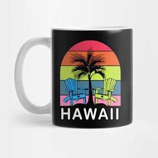 Retro Styled Tropical Hawaii Summer Beach Sunset Mug